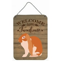 Carolines Treasures English Lop Rabbit Welcome Door Hanging Prints wall-decor, Multicolor