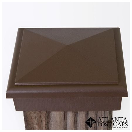 - 4x4 Dark Brown Slim Profile Post Cap - Made in USA - 10 Year Guarantee