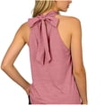thumbnail image 2 of Women'S Sleeveless Halter Top，Breathable Sleeveless Elegant Business Work Sleeveless Top Halter Solid Color Undershirt Shirts Summer Casual, 2 of 7