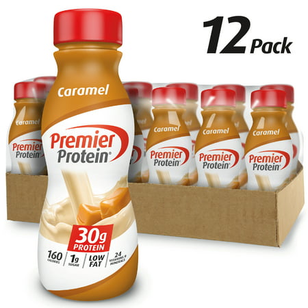 Premier Protein Shake, Caramel, 30g Protein, 11.5 Fl Oz, 12 (Best Protein Shake To Get Big)