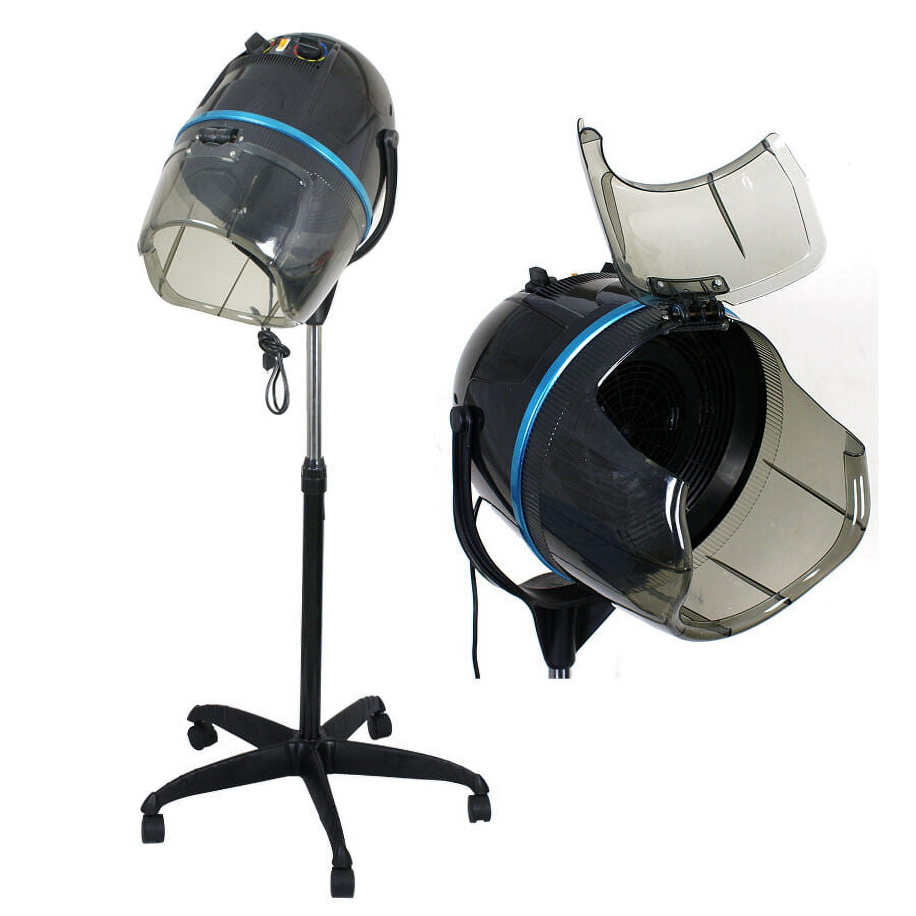 ZENSTYLE 1300W Floor Hair Dryer Rolling Salon Standing Bonnet Black