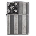 thumbnail image 1 of ZIPPO 28974 Zippo Windproof Lighter U.S. Flag Armor Case  Antique Slilver Plate Finish, 1 of 2