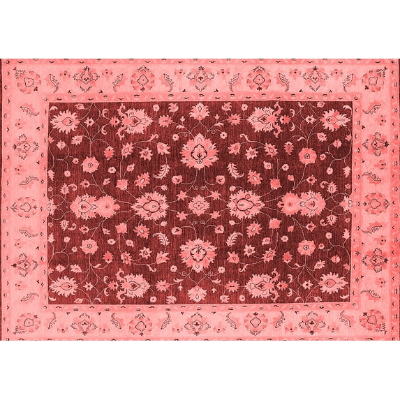 Ahgly Company Indoor Rectangle Oriental Red Traditional Area Rugs, 8' x 10'