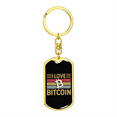 thumbnail image 4 of Love Bitcoin Crypto Stainless Steel or 18k Gold Premium Swivel Dog Tag Keychain, 4 of 16
