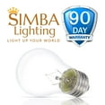thumbnail image 5 of Simba Lighting Incandescent Appliance Light Bulb A15 40W E26 Medium Base, 120V 2700K, 6-Pack, 5 of 9