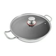 thumbnail image 6 of 34cm/13.5 Inch Stainless Steel Wok with Lid, Double Handle Hybrid Induction Frying Pan, Round Cooking Pan Compatible with Induction Cooker, Electric Ceramic Stove and Electric Stove, 6 of 10