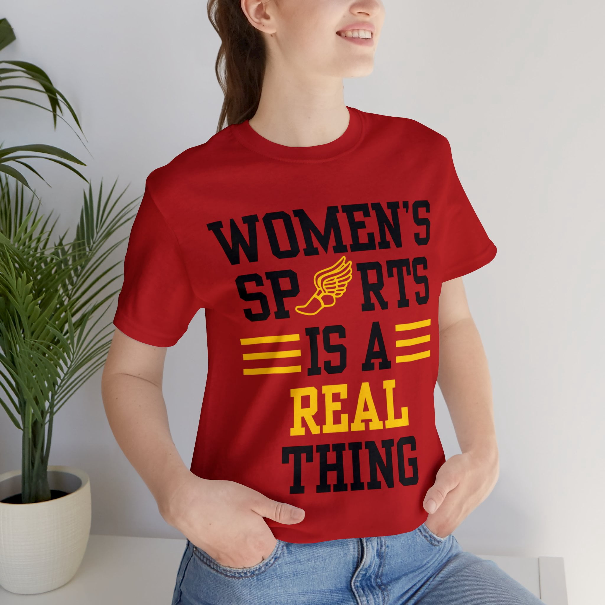 DJH Apparel | Women's Sports Is A Real Thing Track & Field Unisex Tshirt