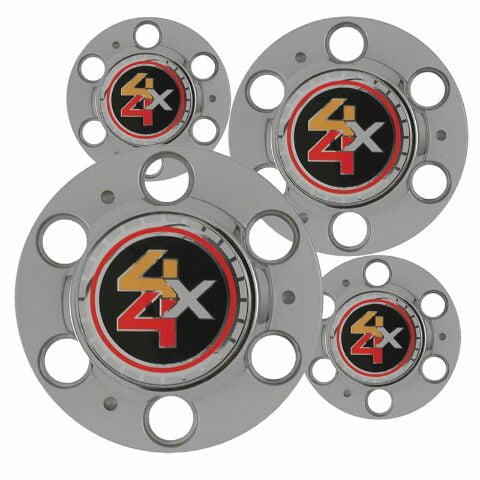 Fuel Rider Set of 4 Closed 4x4 Center Caps Compatible with Select Years and Sub Models for Chevy/ GMC Trucks C/K/R/V, Blazer, Suburban, C/K/R/V, Jimmy