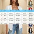thumbnail image 3 of Kilaqueen 3/4 Length Sleeve Cardigans for Women Solid Color Open Front Lightweight Blouses Summer Casual Comfy Cardigan Outerwear Cover Ups Bolero Short Shrugs for Dresses, 3 of 7