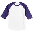 thumbnail image 5 of Sport-Tek Colorblock Raglan Jersey-XL (White/Purple), 5 of 6