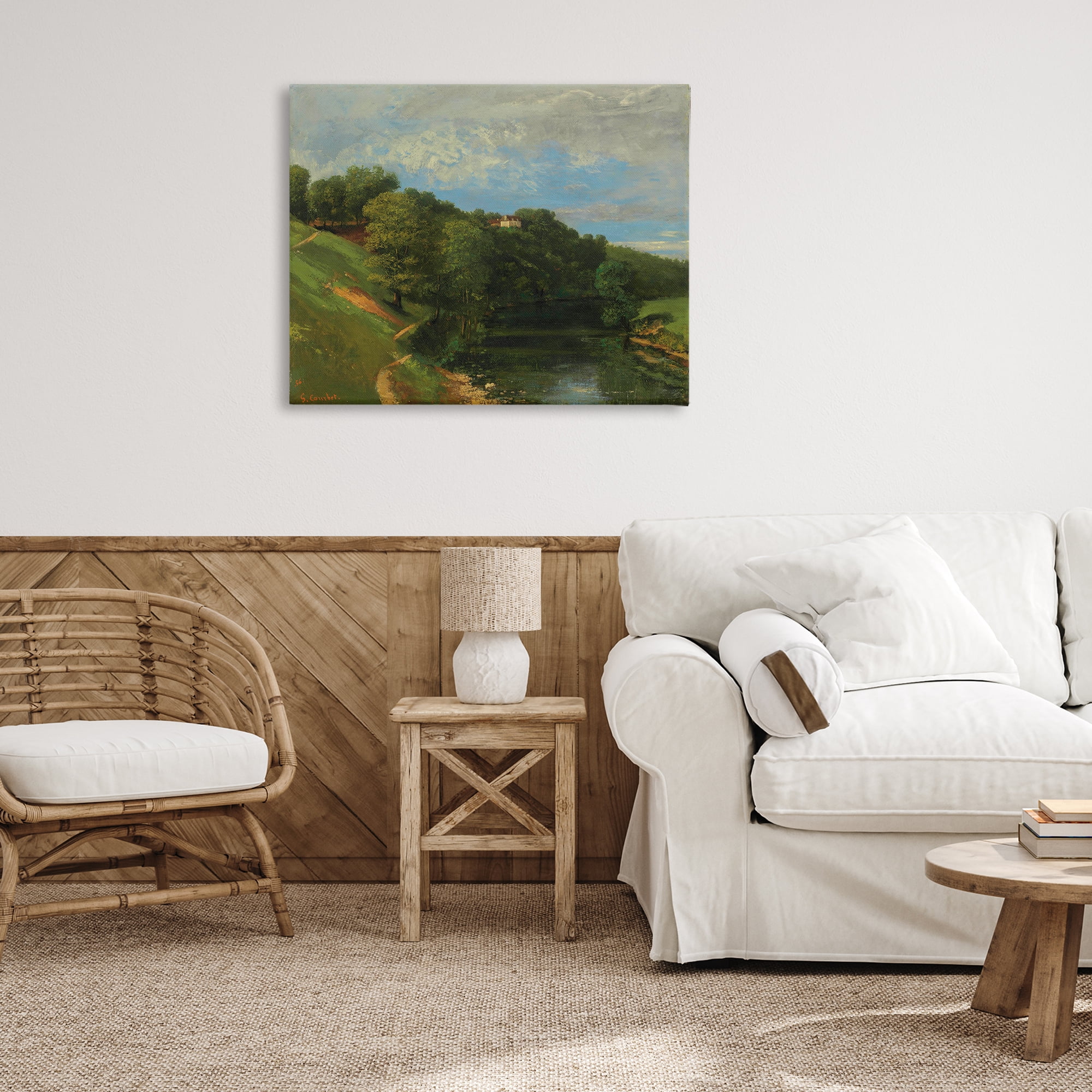 Stupell Industries Classic River Landscape Landscape & Nature Painting Wrapped Canvas Art Print Wall Art, 40 x 30