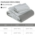 thumbnail image 5 of SahSahCasa Striped King Size Quilt, 100% Cotton King Comforter Set for Bed, Gray Dark Grey Quilted Bedspread with 2 Pillow Shams, Reversible Lightweight Quilt Bedding Set All Season, 5 of 7