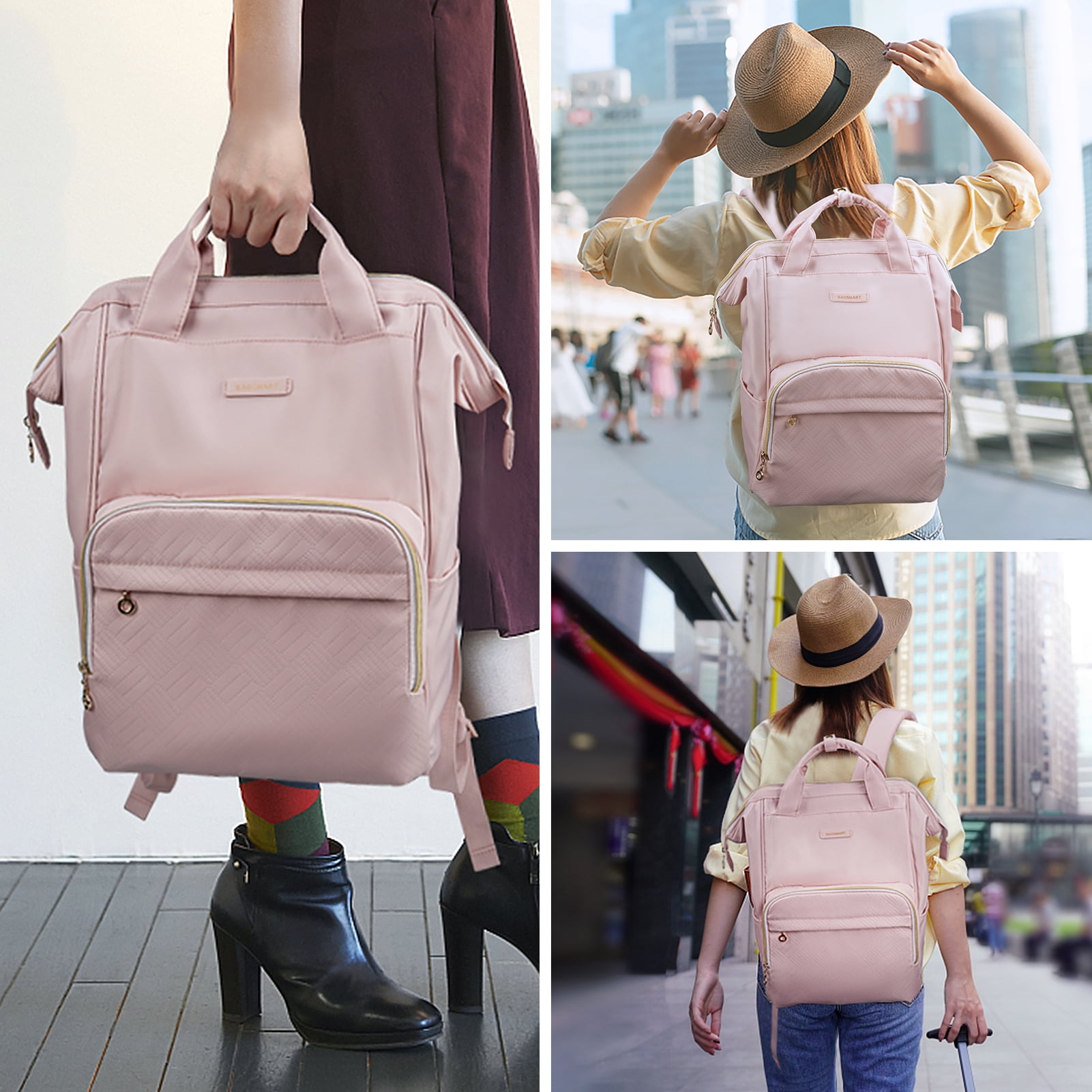 backpack unisex colours leather Leather Backpack with Laptop Compartment