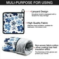 thumbnail image 7 of Blue Pioneer Flower Kitchen Oven Mitt and Pot Holder Sets 2 Pcs for Baking, Cooking and Grilling, Heat Resistant Up To 392 °F, 7 of 7