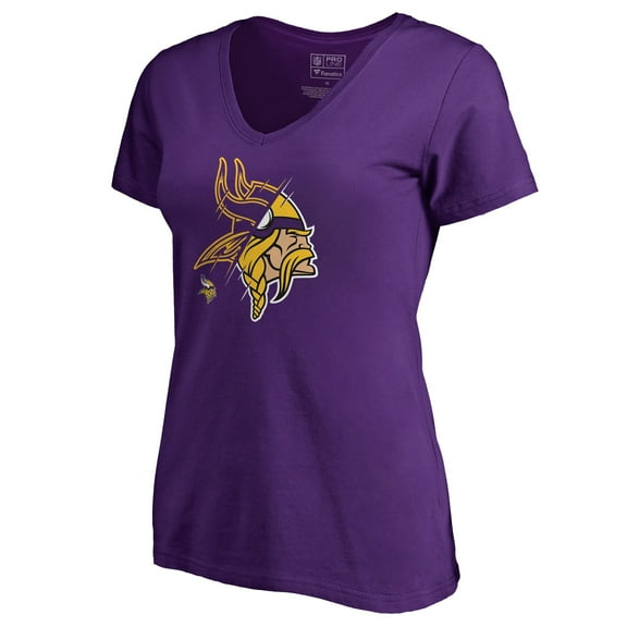 Women's Purple Minnesota Vikings X-Ray Slim Fit V-Neck T-Shirt