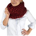 thumbnail image 2 of Peach Couture Chevron Design Hand Knit Multicolor Thick Chunky Versatile Infinity Loop Scarves, 2 of 3