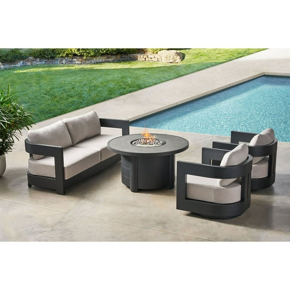 Member's Mark Palmero Fire Seating Set with Sunbrella Fabric, 4pc