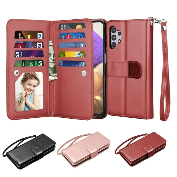 6.5" Galaxy A32 5G Wallet Case, Samsung Galaxy A32 5G 2021 PU Leather
