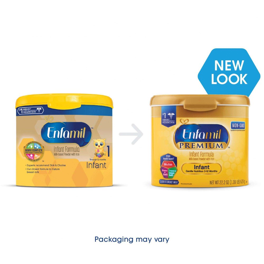 Enfamil PREMIUM Infant Formula, Powder 22.2 Ounce Tub, 6 Count