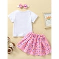 thumbnail image 3 of Toddler Baby Girl Birthday Outfit 1st-5th Sweet Donut T Shirt/Romper Tops and Bell-bottoms/Shorts Pant Set 1 2 3 4 5 Yr Birthday Clothes, 3 of 7