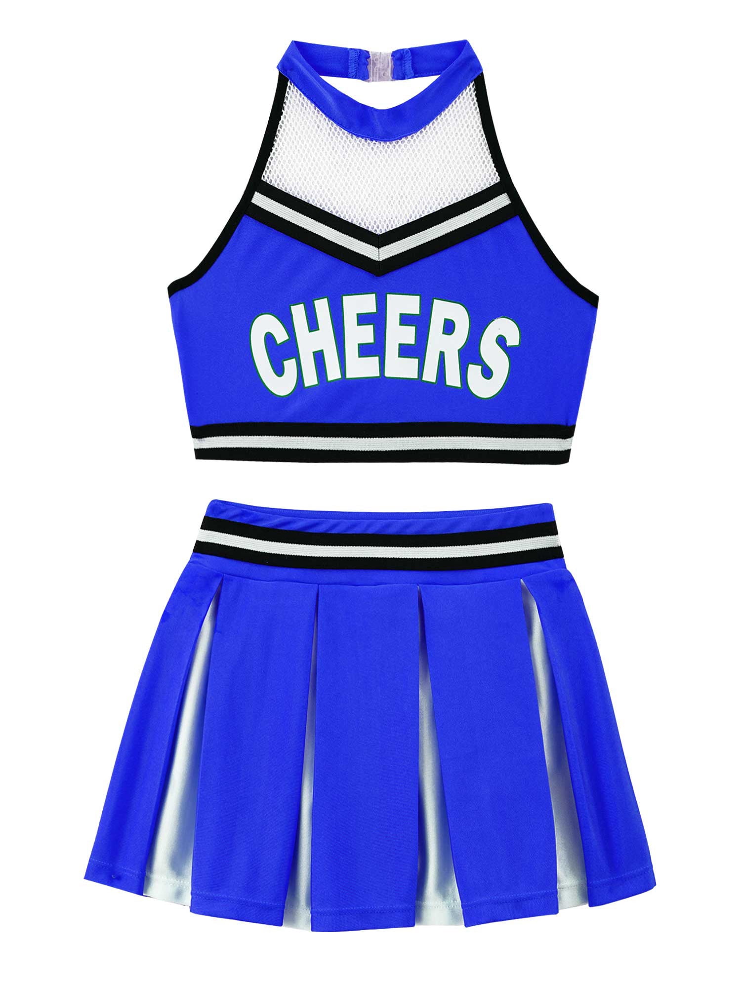 iiniim Kids Girls Cheer Leader Cheerleading Uniform Outfit Cosplay Top Vest with Pleated Skirt 2PCS Set - Walmart.com