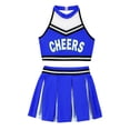 thumbnail image 4 of CHICTRY 2Pcs Girls Cheerleading Outfit Cropped Top with Skirt Set Dancewear,Sizes 6-16, 4 of 5