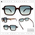 thumbnail image 2 of Retro Vintage Vibe Mid Temple Horn Rim Hipster Fashion Sunglasses Brown - Green Yellow, 2 of 8