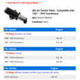thumbnail image 2 of Idle Air Control Valve - Compatible with 1987 - 1993 Ford Bronco 1988 1989 1990 1991 1992, 2 of 2