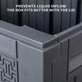 thumbnail image 6 of 90gal Outdoor Garden Plastic Storage Deck Box Chest Tools Cushions Toys Lockable Seat, 6 of 8