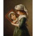 thumbnail image 3 of Elisabeth Louise Vigée Le Brun 20x24 Black Modern Framed Museum Art Print Titled - Julie Le Brun Looking in a Mirror (1787), 3 of 5