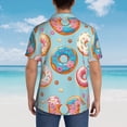 thumbnail image 6 of Daiia Colorful Donut Hawaiian Shirt for Men Gentle Cotton Regular Short Sleeve Casual-Small, 6 of 9
