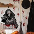 thumbnail image 2 of Calcomanías de pared de Halloween Decoración aterradora de Halloween Silueta de bruja Calcomanías de pared de calavera sangrienta Calcomanías de pared de arte zombie de Halloween aterradoras, 2 of 5