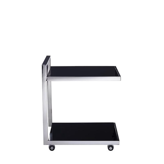 Pasargad Table de Service en Verre et Acier JJ-1009