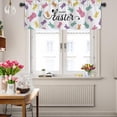 thumbnail image 3 of Easter Bunny Valances for Windows, Kitchen Valance for Windows Rod Pocket Kitchen Curtains Valances, Window Treatments Drapes for Kitchen Living Room Bedroom 54" W x 18" L, 1 Panel, 3 of 6