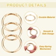 thumbnail image 3 of Uxcell 7 Pcs Anillos de resorte metálicos, 1.5"/39mm Anillos de resorte de disparo Clips para llaveros, hebillas, colgantes de bolsa, manualidades, 3 of 6