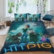 thumbnail image 2 of Hitpig Conjunto de sábanas temático, trío de piezas, cómodo y amigable con la piel, diseño único, regalo de decoración para el hogar para familiares, amigos y fans,135cm *200cm, 2 of 6