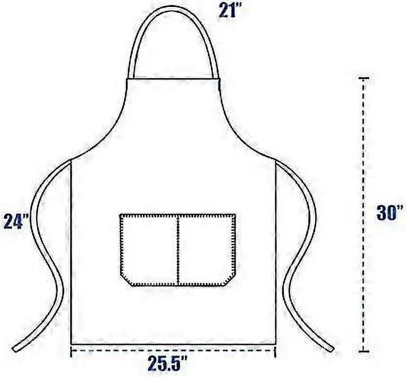 12 Pack Plain Bib Aprons with 2 Pockets - White Unisex Commercial Apron Bulk for Kitchen Cooking Restaurant BBQ Painting Crafting