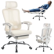 QinaQin Ergonomic Mesh Office Chair, High-Back Office Chair with Retractable Footrest