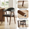 thumbnail image 3 of Vknow Furniture Polyester Blend Dining Arm Chairs, Gray (Set of 2), 3 of 7