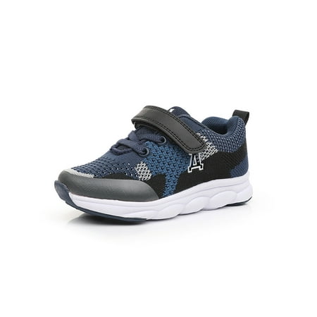 

Ritualay Girls Lightweight Casual Sneaker Comfort Round Toe Trainers Walking Sports Anti Slip Running Shoe Navy Blue 7C