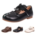 thumbnail image 5 of RotHome Toddler Dress Shoes Mary Janes Flats for Girls Perforated Cap-Toe Oxford Non-Slip Flexible Sole Breathable Lightweight Vintage Soft Cushion Comfortable, 5 of 8
