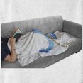thumbnail image 6 of Anchor Soft Flannel Fleece Throw Blanket, Watercolor Beach Things Coastal Design Ocean Adventure Journey, Cozy Plush for Indoor and Outdoor Use, 50" x 60", Pale Blue Pale Coffee, by Ambesonne, 6 of 6
