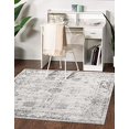 thumbnail image 2 of Unique Loom 3141289 6 x 6 ft. Casino Sofia Square Rug, Gray, 2 of 5