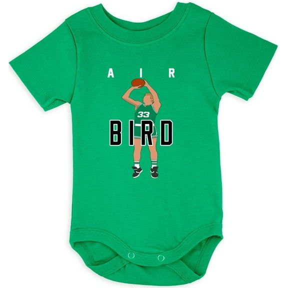 GREEN Celtics Larry Bird Air Pic Baby 1 Piece