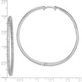 thumbnail image 2 of 925 Sterling Silver Diamond Hoop Earrings, 2 of 6