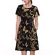 thumbnail image 1 of Balery Modern Golden Butterfly Vestidos sueltos de manga corta para mujer, vestidos de verano 2025, vestidos casuales de corte A con vuelo., 1 of 6