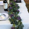 thumbnail image 2 of Ornaments Garland Imitation Flowers Wreath Creative Table Centerpiece Wedding Backdrop Decor 6ft Rattan, 2 of 14