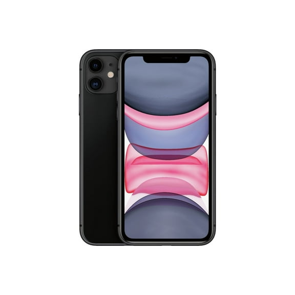 Pre-Owned No Plan-Unlocked Device, Apple, iPhone 11, Smartphone, 64GB 4GB RAM, Black/6.1