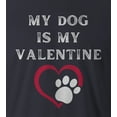 thumbnail image 2 of 9 Crowns Men's Unisex Graphic Tee My Pet is my Valentine FunnyT-shirt (DogVal-Navy, Small), 2 of 3