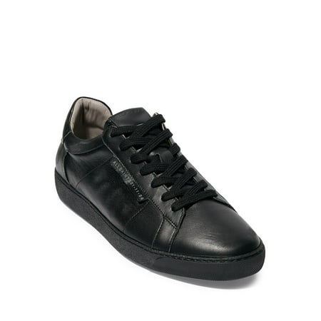 

ALLSAINTS Mens Black Removable Insole Logo Sheer Round Toe Platform Lace-Up Leather Athletic Sneakers 42